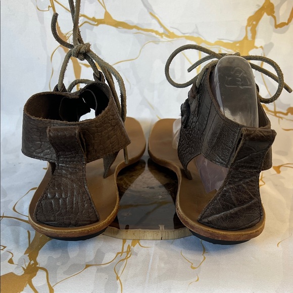 Sorel Ella sandals in brown Croc leather - Picture 7 of 10